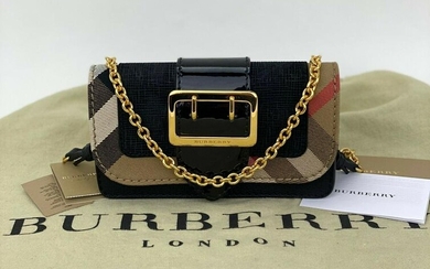 Burberry Buckle Embossed Suede Leather Mini Phone