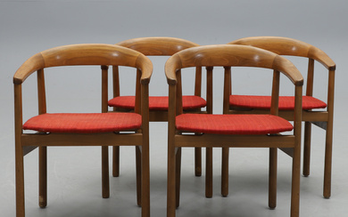 CARL-AXEL ACKING. A set of 4 “Tokyo” armchairs, from the Triva series, Nordiska Kompaniet.