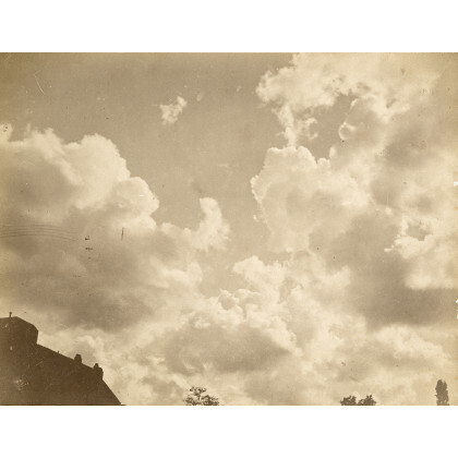 CARLO BALDASSARE SIMELLI (Attr.) , Roma, nuvole 1865 ca. Albumen vintage print mounted on cardboard. 7.68 x 9.84 in.