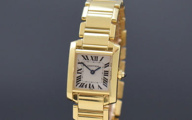 CARTIER 18k yellow gold ladies wristwatch Tank Francaise reference 1820,...