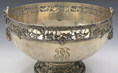 C.D. Peacock Sterling Silver Engraved Fruit Bowl.