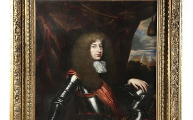 CERCLE DE WILLEM WISSING (NEERLANDAIS 1656-1687) Portrait de Sir Robert Barkham, 2e Bt, longueur trois-quarts,...