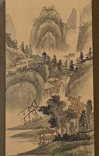 CHINE Paysage montagneux. Peinture sur... - Lot 7 - Delon - Hoebanx