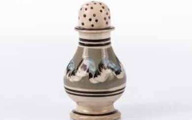 Cable and Slip-decorated Pearlware Pepper Pot