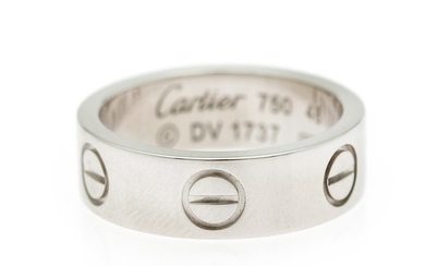 Cartier: A “Love” ring of 18k white gold. Size 48. Weight app. 6.5 g.