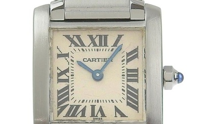 Cartier CARTIER Tank Francaise SM Watch W51008Q3 Stainless Steel Swiss Made Silver Quartz Analog