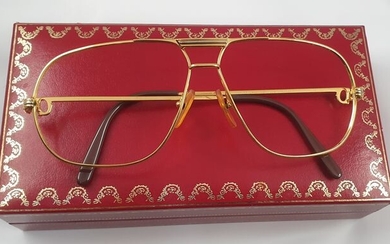 Cartier - Tank 62□12 140 Gold Plated 22K - Glasses