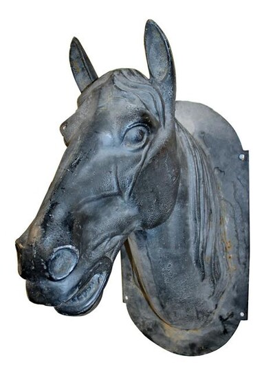 Cast iron wall mount horse head