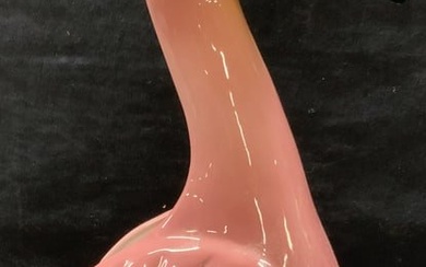Ceramic Flamingo Bird Vessel 18in