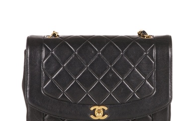 Chanel, a vintage Diana Flap handbag, designed with a diamon...