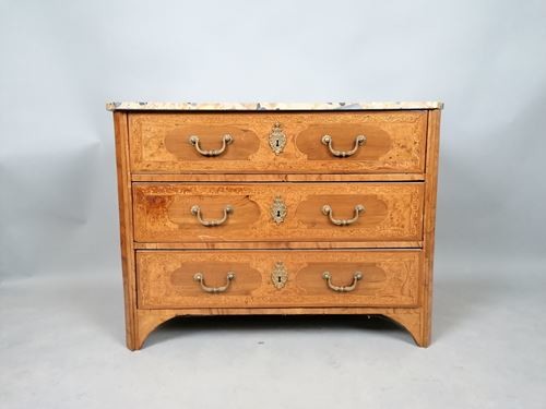 Chest of drawers with three rows of rosewood...