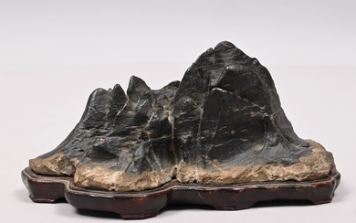 Chinese Grey Lingbi Mountain-Form Scholar's Rock
