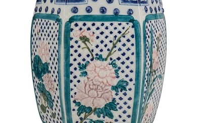 Chinese Porcelain Hexagonal Small Garden Seat/Stool