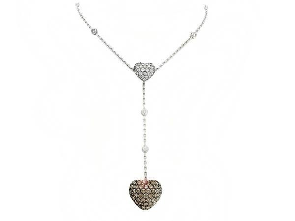 Chopard - 18 kt. White gold - Necklace with pendant, 6.27 carats certificate Diamond