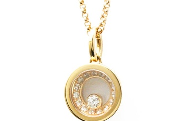 Chopard - Necklace with pendant - Happy Diamonds Pink gold