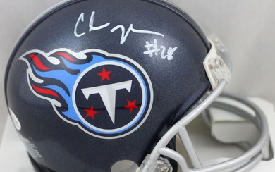 Chris Johnson Signed Titans Mini Helmet (Beckett)