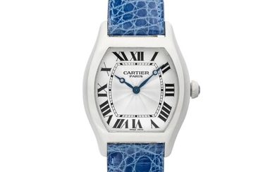 Collection Privée Cartier Paris Tortue, Reference 2518D | A platinum wristwatch, Circa 2000 | 卡地亞 | Collection Privée Tortue 型號2518D | 鉑金腕錶，約2000年製, Cartier