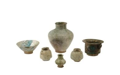 Collection of Middle Eastern Pottery Vessels.