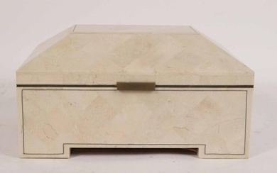 Contemporary Herringbone Pattern Lacquer Box