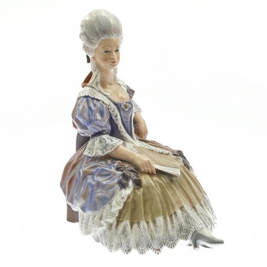 Copenhagen Porcelain Figure of an Aristocratic Lady