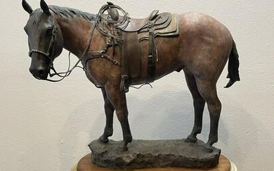 D Michael Thomas Bronze Horse Sculpture "On Deck"