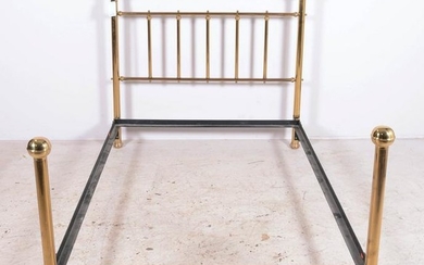 Double brass bed
