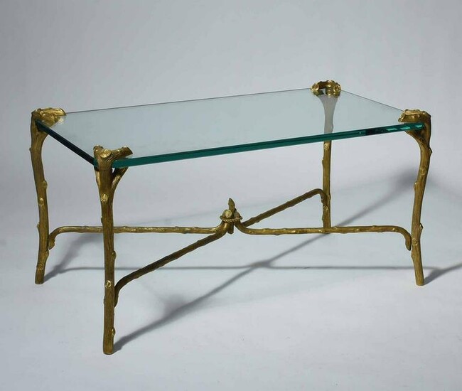 E. Guerin gilt bronze coffee table