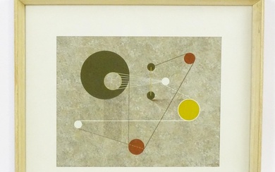 E. L. Forrest, 20th century, Mixed media, An abstract compos...