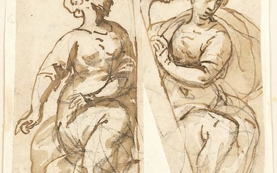 EMILIAN SCHOOL, 17th CENTURY - Study of two female
