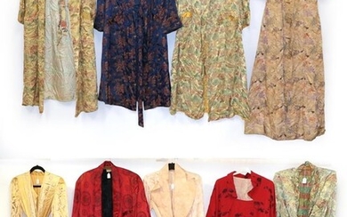 Early 20th Century Chinese Brocade Dressing Robes and Others, including...