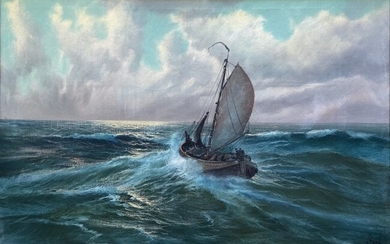Early 20th Century Marine Seascape, Signed