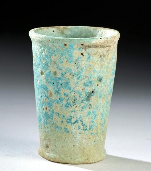 Egyptian Glazed Faience Offering Cup