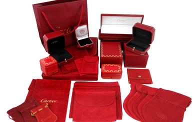 Eleven jewellery boxes by Cartier