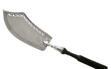 Empire vintage fish shovel in solid silver, punch and Old man - .950 silver - France - it. 1800