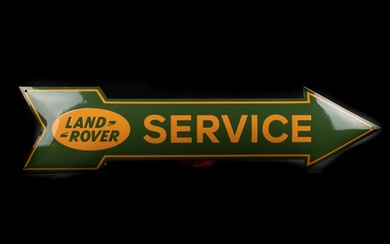 Enamel sign - XXL LAND ROVER service; 700mm!; enamel! - Enamel