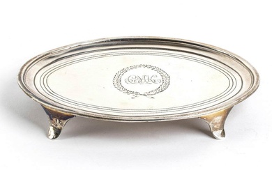 English Georgian sterling silver salver - London 1818, mark...