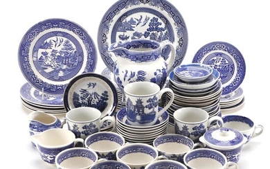 English and American Blue Willow Dinnerware Collection