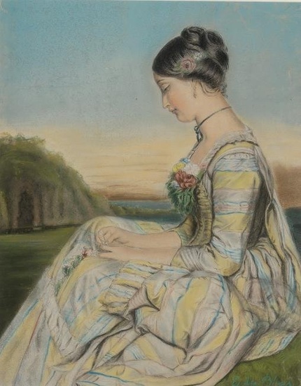 Eugen von Blaas Austrian, 1843-1932 Portrait of a Seated Woman