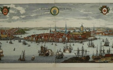 Europe, Town plan - Sweden / Stockholm; W. Swidde / Erik Dahlberg - Stokholmia - 1661-1680
