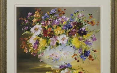 FLOWERS, AN OIL BY LILLIAS BLACKIE