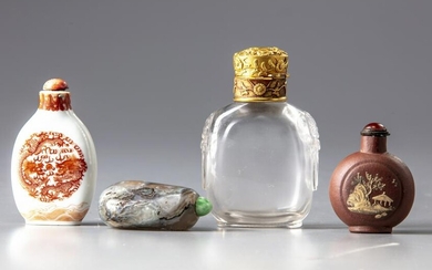 FOUR CHINESE SNUFF BOTTLES, CHINA, 19TH-20TH CENTURY