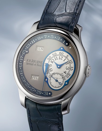 F.P. Journe, A unique and attractive platinum annual calendar wristwatch with retrograde date made for John Asprey