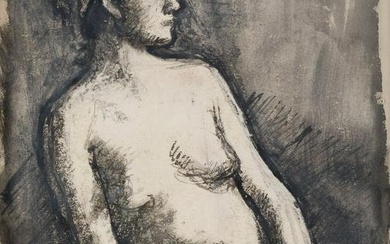 FRANCISCO SERRA CASTELLET Barcelona (1912) / Tossa de Mar, Girona (1976) "Female Nude" 28 x 23 cm