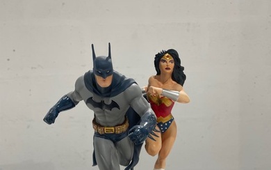 Figure - Justice League Build A Scene Statue Part 1 Batman Wonder Woman DC Comics - Resin
