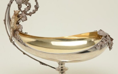 Fine Gorham Victorian sterling silver handled gilt bowl