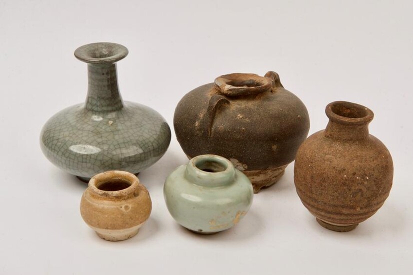 Five Early Chinese and Other Oriental Pottery Items