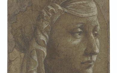 Florentine school, 15th Century, Head of a veiled woman