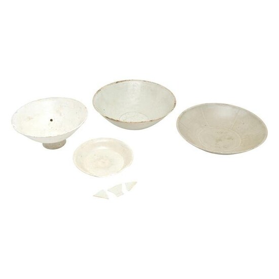 Four Chinese Ding Type Bowls