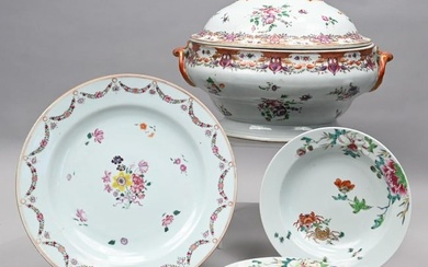 Four Chinese Export Porcelain Wares