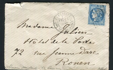 France 1871 - Rare letter from Paris to Rouen via Versailles (May 23, 1871) - La Commune - Bloody Week